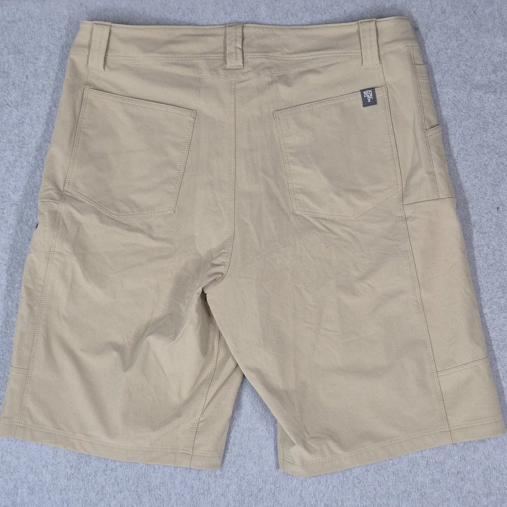 The North Face Men Activewear Shorts 32 Khaki Nylon Retrac Tech Cargo Zip Hiking
